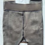 Thick Spandex Black Nude Insulated Fleece Leggings with Feet L Photo 2