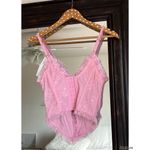 Urban Outfitters  Out From Under Pink Belle Lace & Bows Corset Top Roses NEW Photo 3