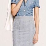 J.Crew No. 2 Pencil Skirt in Seersucker Size 4 Photo 2