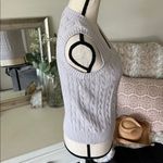 Brandy Melville John galt pastel lilac silver cable knit sweater vest 100% cotton one size S M Photo 7