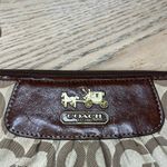 Coach Signature Wristlet Logo Leather Mini Bag Y2K Tan Brown Photo 3