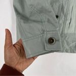 ZARA Combination Oversized Mint Faux Leather Button Front Shacket Size S Photo 3