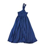 Lulus NWOT  Size Small Emrah Navy Blue Cross-Front Cutout Halter Midi Dress Photo 8