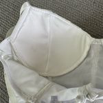 Iris  White Mesh Grecian Formal Dress Gown Size Medium FLAW Photo 10