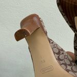 Coach Signature Logo Canvas‎ Gwynne Mules Brown Size 8.5 SEE PHOTOS B Photo 6