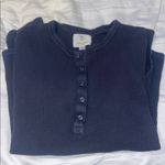 Aerie Dark Blue Long Sleeve Top Photo 2