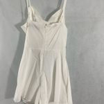 Yoins  size medium (6) white romper zip up lightweight flirty romantic layered‎ Photo 7