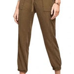 Anthropologie Polka Dot Olive Green Jogger Pants Photo 0