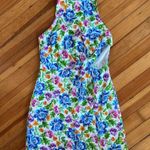 For Love & Lemons Lucy Mini Dress Bright Floral Print Size M Green Size M Photo 2