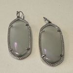 Kendra Scott  Elle Slate Cat’s Eye Drop Earrings in Silver Frame Photo 4