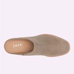 Joie  Suede Stacked Wooden Wedge Slip On Breana Khaki Mule Booties - $298 NWT Photo 6