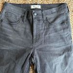 Madewell  black high rise skinny jeans 9” ripped knees Photo 1