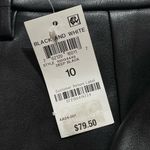 INC International Concepts SZ 10 Faux Leather Ankle Pants Shiny Black Hi Photo 5