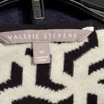 Valerie Stevens Valerie Steven’s Geometric Cardigan Black and White Size Medium Photo 2