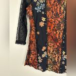 EDISTA Women's Vintage Y2K Sheer Lace Sleeve Embellished Scoop Neck Top Size L Black Size L Photo 3