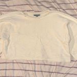 Crop white sweater! Size medium Photo 0