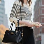 Banana Republic Filpucci Cashmere Merino Sweater M Stripe Ribbed Tie Bow Preppy Photo 0