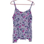 Torrid 💙SALE 3/$25  FLORAL CHALLIS TANK GREY PURPLE PINK TANK TOP BLOUSE 3 Photo 4