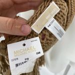 Michael Kors Pointelle Cable Knit Scarf Tan Photo 30