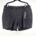Sonoma NWT Women’s Plus Premium Hi Rise Cut Off Black Denim Short Size 16 Photo 1