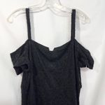 Candalite ‎ Plus Size 2X Dress Black Lace Sequin Cold Shoulder Full Maxi 341 Photo 10