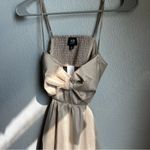 J.Crew  Collection bow-front cutout midi dress in stretch taffeta Khaki Tan Photo 7