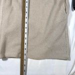 ZARA Open Front Fleece Over Coat Faux Fur Cuffs Women's Small Beige Photo 6