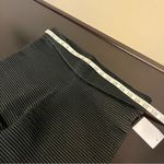 Good American  Heavy Rib Slim Strght Pant black Elasticized Waist Zippered Cuff Photo 3