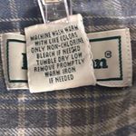 LL Bean Womens Flannel Shirt Size M Retro Plaid Button Down Cozy Fuzzy Comfy Blue Size M Photo 7