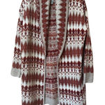 Susina Aztec Geometric Knit Cardigan Sweater Women’s Medium Red Photo 0