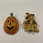 JACK Lot Of 2 Brooch Pins Fall / Autumn Halloween Holiday Boo Bear / O’ Lantern Photo 2