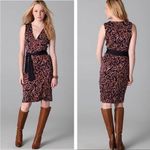 Tory Burch Nicola Navy Sapello Silk Belted Dress Small Photo 1