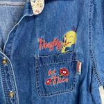 Looney Tunes Vintage 90s 2000s Y2k  tweety bird denim button up shirt 18/20 Photo 1