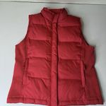 Gap VTG Puffer Vest Womens M Red Goose Down Sleeveless Full Zip Gorpcore Y2k Photo 0