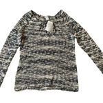 Alberto Makali Women’s Sweater Size XL Cream Green Metallic Knit Beaded Detail Photo 0