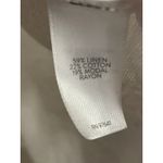 J. Jill Short Sleeve Top Women Large White Blue Tie Photo 4