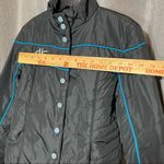 DC Women’s Black Nylon Blue Trim Button Up Jacket Photo 12