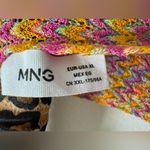 Mango  Combined Cropped Knit Top With Opening XL pink & orange Photo 6