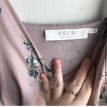 ASTR Floral Satin Silk Wrap Dress Photo 5