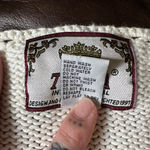 Tiara International  Chunky Knit Floral Women’s Pullover Sweater Pearls 90’s MED Photo 7