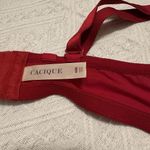 Cacique  Sz 40B Red With Black Lace Padded Underwire Bra Photo 8