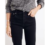 Madewell Classic Straight Jeans Lunar Wash Black High Rise Stretch Denim US 24 Photo 4