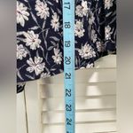 Tres Paquette Navy/White Floral Flowy Shorts Pleated‎ Pockets Elastic Size M Blue Size M Photo 3