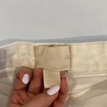 H&M Conscious collection by  ivory white high waist denim shorts pocket belt loop Photo 5