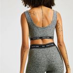 EUC Year of Ours Heather Grey Stretch Logo Bralette Sz L Sports Bra Sold Out Gray Size L Photo 1