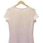 Bohme NWT Saya Midi Sweater Knit Scoop Neck Dress in Nude Cream Size Large NEW Photo 4