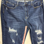 Judy Blue Distressed Dark Blue Skinny Jeans Size 22W Photo 5