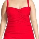 Nicole Miller  One Piece Swimsuit Red Size 3X NWT Photo 0