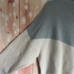 Chloe & Jasmine Ivory Mockneck Gray Colorblock Ribbed Sweater Size 2X Photo 6