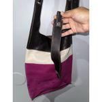 Turquoise Haven Anthropologie LUMI Leather Tote Purse Bag Pink White Black With Long Short Strap Photo 9